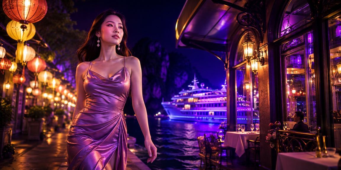 Cảnh Vịnh Hạ Long kết hợp cà phê sáng và theo dõi game VIP trên điện thoại
